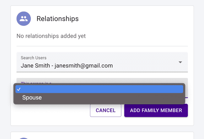 Parent details - Add parent relationship to a parent member