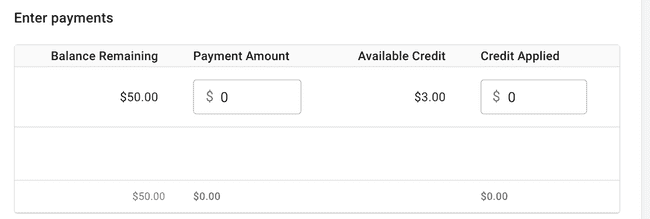 Payment by Item - User with available credit