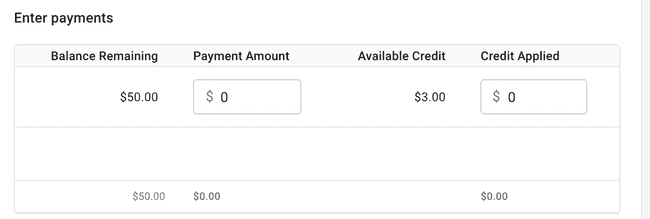 Payment by Item - User with available credit