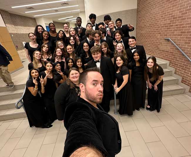 Students from Prosper High School Choir in Prosper ISD.