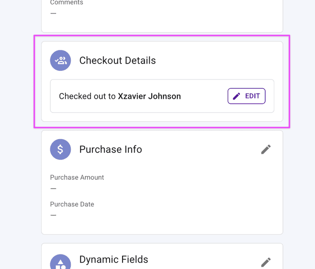 Checkout information is moved alongside other uniform details