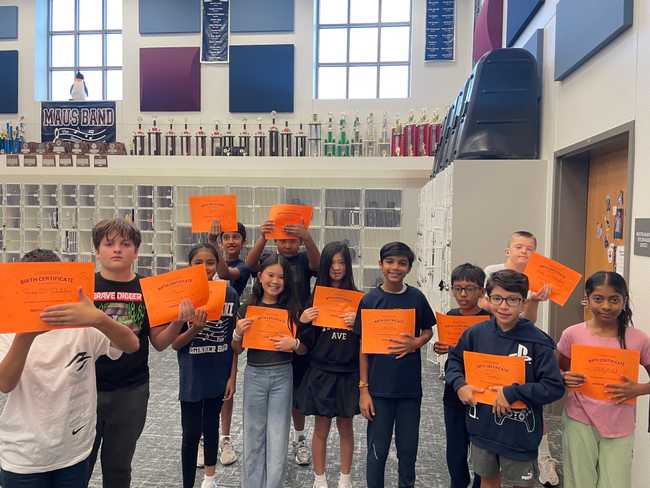 Students from Maus Middle School Band in Frisco ISD.