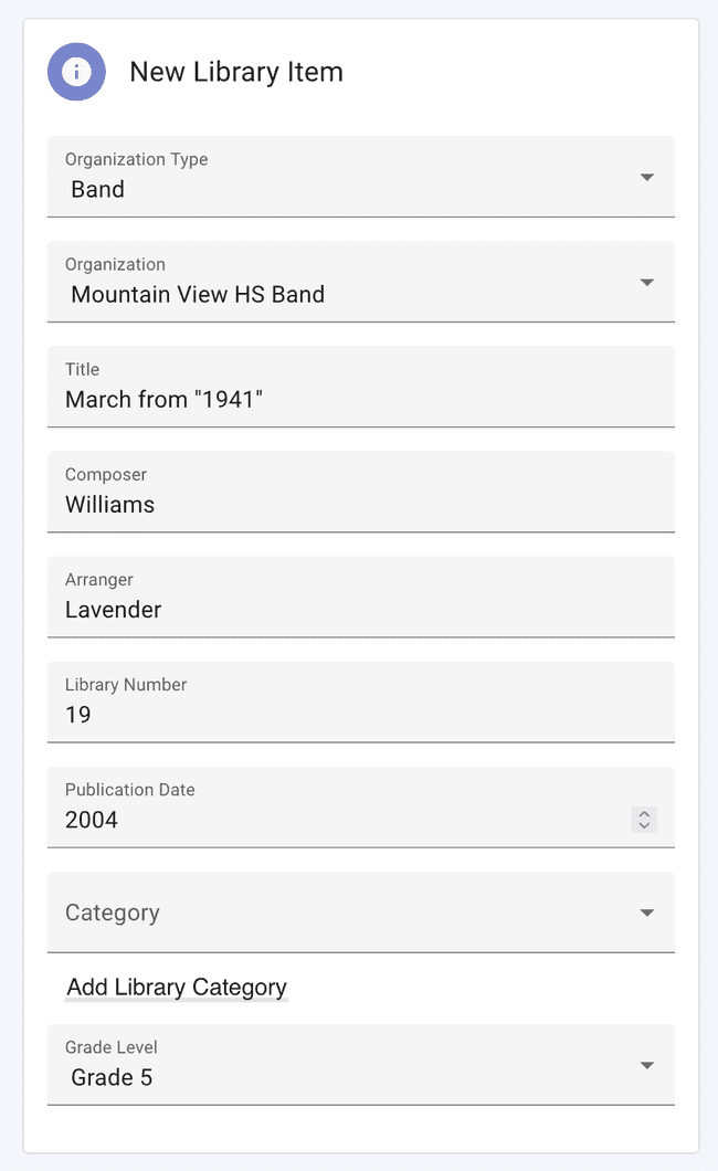 District Admin - Add New Library Item