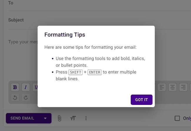 Quickly check email formatting tips