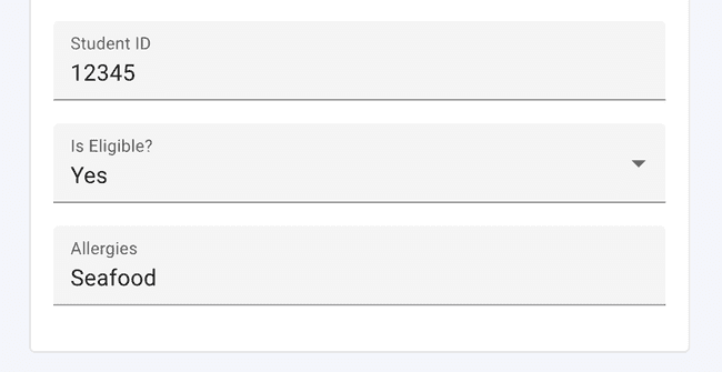 New Member Form - add allergy information