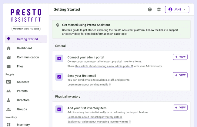 Check the Getting Started resources to learn your way around Presto