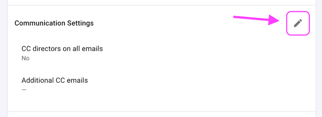 Communication Settings - Add emails that will always be cc'd