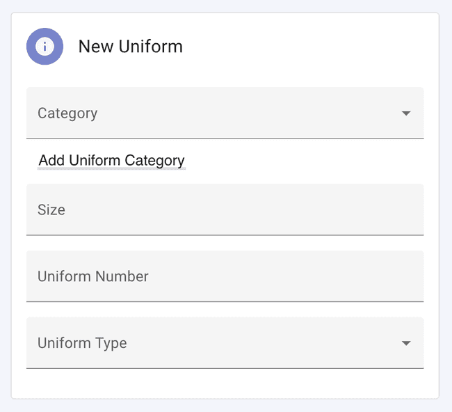 Uniform Form - Add uniform category