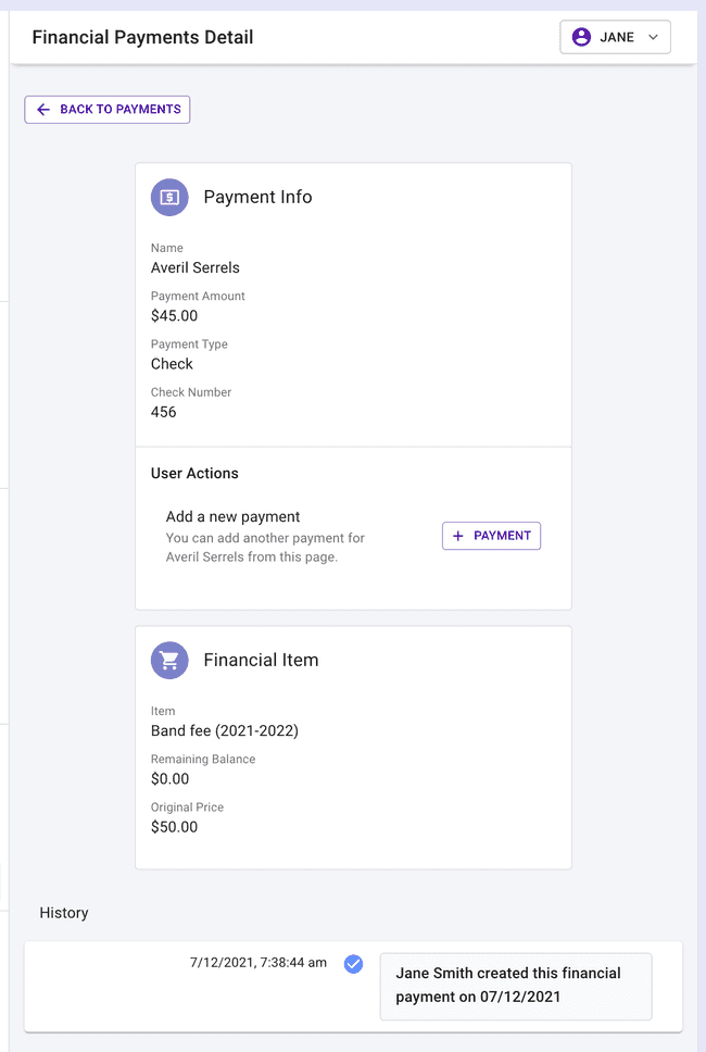 Payment details - add another payment