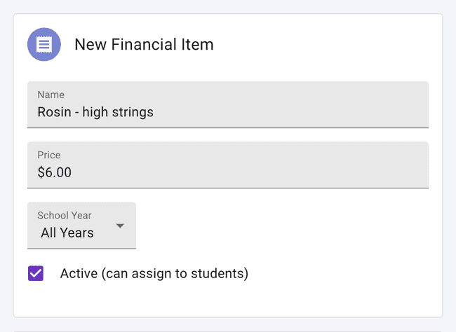 Add a financial item image for "All Years".