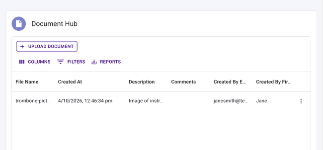 Add documents to any inventory item