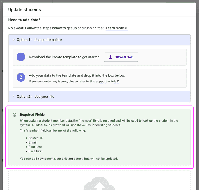 Check the tip for details about the member field