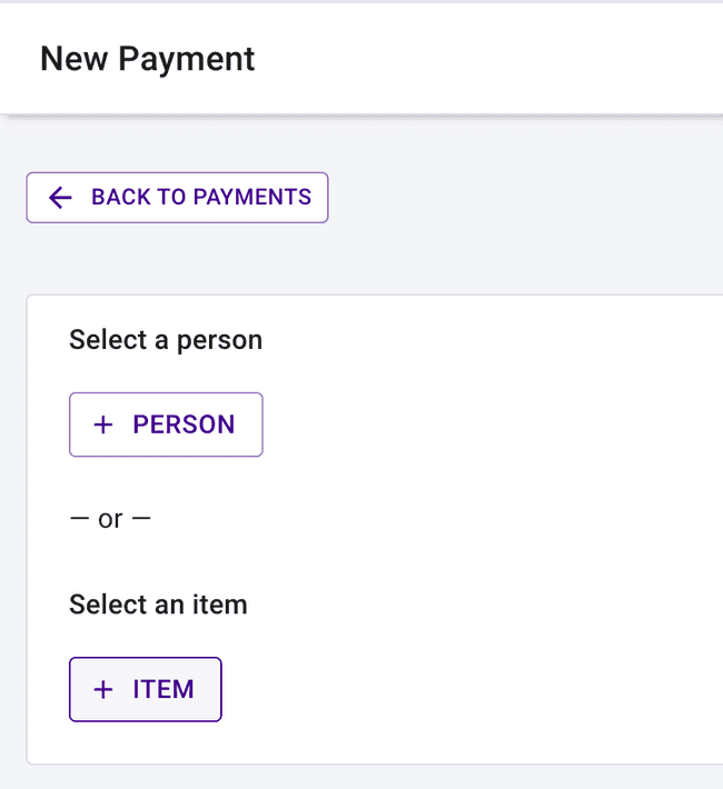 Payment by Item - Pick your path