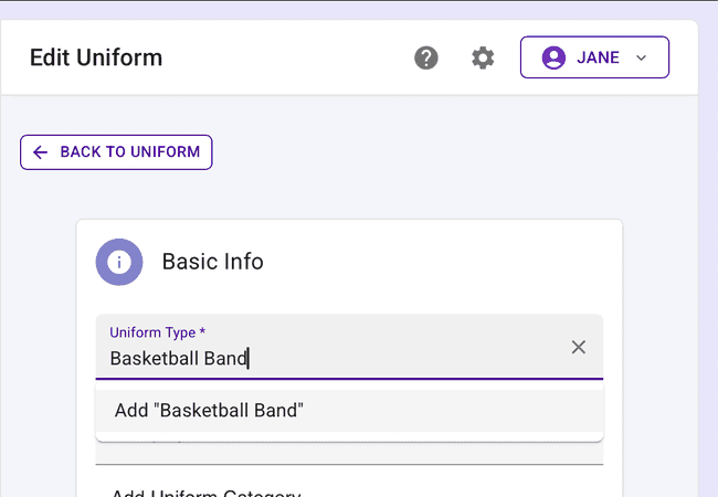 Add any uniform type you need
