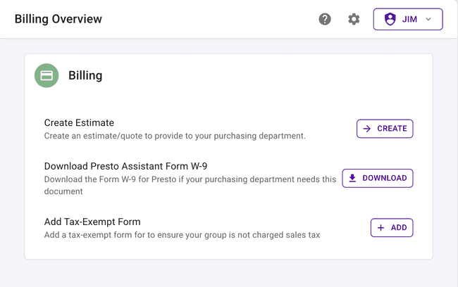 Quickly create your own estimate